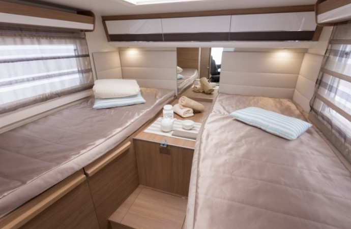 Melc’s sleeping area with rear beds